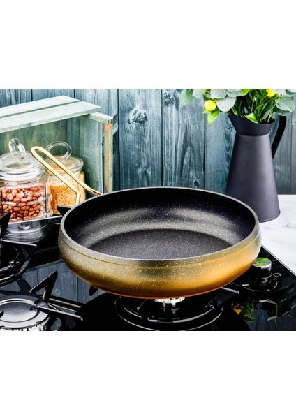 Rodi 28 cm Tava Gold Sap-Siyah