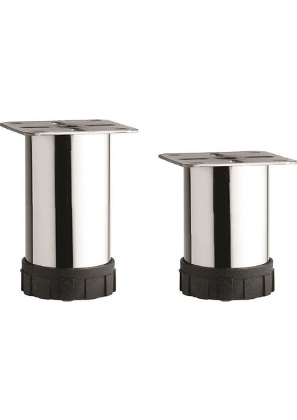 Ayarlanabilir Pingolu Krom Mobilya Dolap Ayağı Metal 4'lü 15 cm