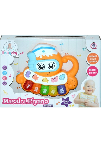 Ahtapot Figürlü Masalcı Piyano Oyuncak