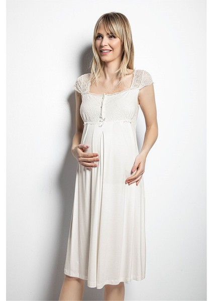 Kadın Ekru Hamile Lohusa Gecelik 18300 fiyatları