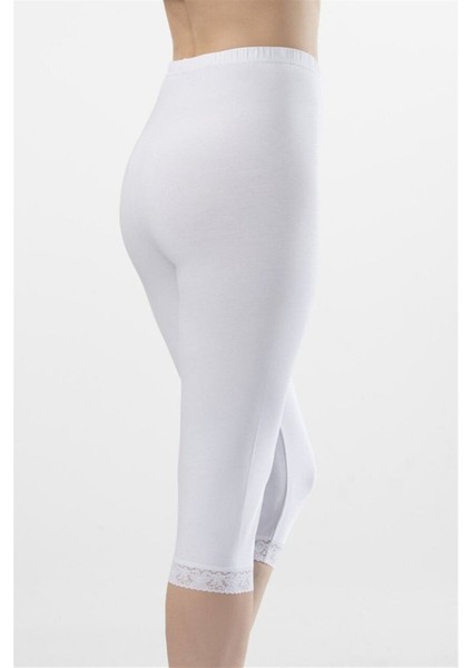 Kadın Beyaz Dantelli Uzun Tayt 259 fiyatları
