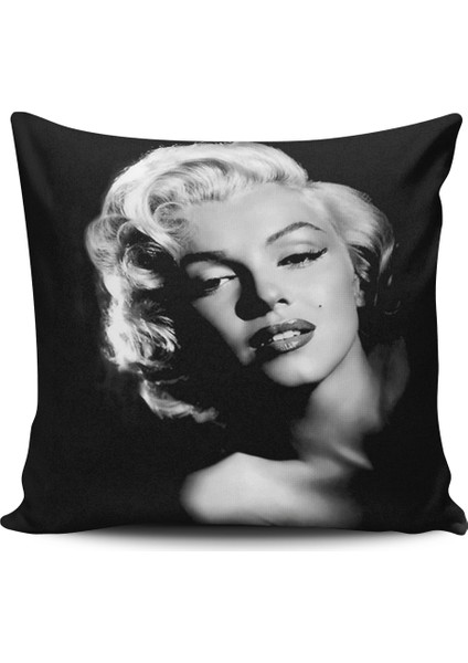 Kırlent Dünyası Marilyn Monroe Dijital Baskılı Kırlent Kılıfı