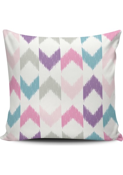 Kırlent Dünyası Geometrik Desen Dijital Baskılı Kırlent Kılıfı