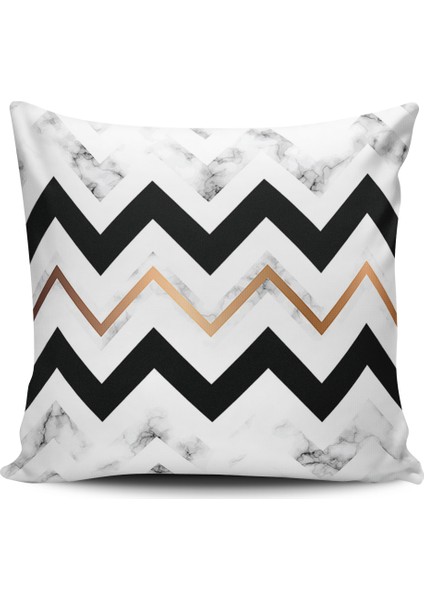 Kırlent Dünyası Mermer Desenli Dijital Baskılı Kırlent Kılıfı