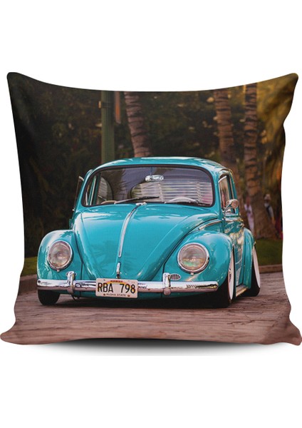 Kırlent Dünyası Vosvos Araraba Dijital Baskılı Kırlent Kılıfı