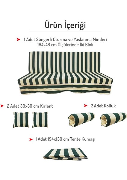 Süngersiz Salıncak Minderi Kılıfı 3 Kişilik Kılıf modelleri