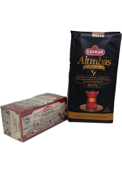 Altınbaş Dökme Çay 500 gr + Organik Hemşin Siyah Çay Süzen Poşet 50 gr