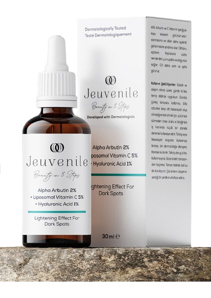 Leke Karşıtı Cilt Tonu Eşitleyici Alpha Arbutin %2 + Liposomal Vitamin C %5 Serum 30 ml - Alpha Arbutin %2 Vitamin C 5% Face Serum 30 ml