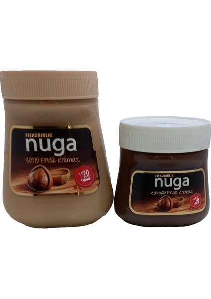 Nuga Sütlü Fındık Kreması 700 gr ve Nuga %16 Fındıklı Kakaolu Krema 350 gr