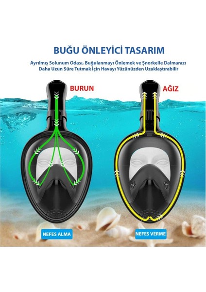 Fullface Maske Dalış Maskesi Tam Yüz Maske Fullface Şnorkel Mask Fullface Dalış Maske modelleri