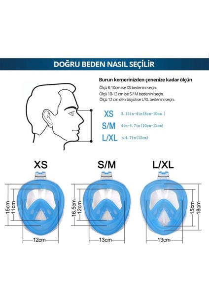 Fullface Maske Dalış Maskesi Tam Yüz Maske Fullface Şnorkel Mask Fullface Dalış Maske indirimleri