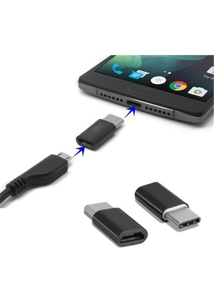 Asian Tech Store Micro USB Dişi To USB 3.1 Type-C Erkek