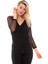 Tül Ön Fırfırlı Agraflı Body | BLZ31319 Siyah 2