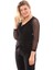 Tül Ön Fırfırlı Agraflı Body | BLZ31319 Siyah 3