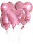 Kalp Folyo Balon Seti Pembe 1