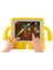 Apple iPad 2 Renkli Tutacaklı Stantlı Silikon Çocuk Tablet Kılıfı - Sarı 2