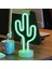 Hediye Sahibi Kaktüs Tasarımlı Neon LED Işıklı Lamba 22,5 x 13,5cm 1