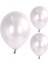Metalik Parlak Balon, 10 Adet - Beyaz 4