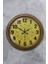 36 cm Eskitme Metal Sarı Duvar Saati 1