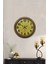 36 cm Eskitme Metal Sarı Duvar Saati 4