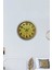 40 cm Eskitme Metal Sarı Duvar Saati 4