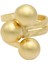 Kadın Altın Renk Kaplama Ayarlanabilir Üç Top Yüzük 1
