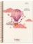 17X24 Kareli Defter La Plume Balloon - Pembe 1