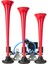 24 Volt Saydırmalı Arap Korna 80EC Kırmızı Ean- 8698520200974 2