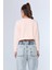 Steward Pembe Kadın Bisiklet Yaka Sweatshirt 4