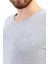 Kısa Kol V Yaka T-Shirt - Gri 2
