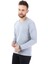 Uzun Kol V Yaka T-Shirt- Gri 2