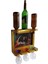 Ahşap Altın Varaklı Şaraplık Kadehlik Salon Bar Duvar Dekoru 35*30 cm 1