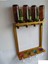 Ahşap Altın Varaklı Şaraplık Kadehlik Mutfak Salon Bar Dekoru 44*50 cm 2