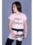 Kız Çocuk T-Shirt Önü Çantalı Pembe 10 Yaş K-128 1