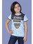 Erkek Çocuk Jeans Baskı T-Shirt Turkuaz 8 Yaş K-269 1