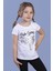 Kız Çocuk Pullu Palmiye Nakışlı T-Shirt 1