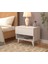 Nightstand Çekmeceli Bölmeli Komodin Ayaklı Beyaz 2