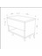 Nightstand Çekmeceli Bölmeli Komodin Ayaklı Beyaz 3
