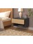 Nightstand Çekmeceli Bölmeli Komodin Meşe Antrasit 1