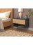 Nightstand Çekmeceli Bölmeli Komodin Meşe Antrasit 2