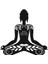 Ahşap Meditasyon Yoga Duvar Süsü Om Nameste Dekoratif Siyah Tablo 1
