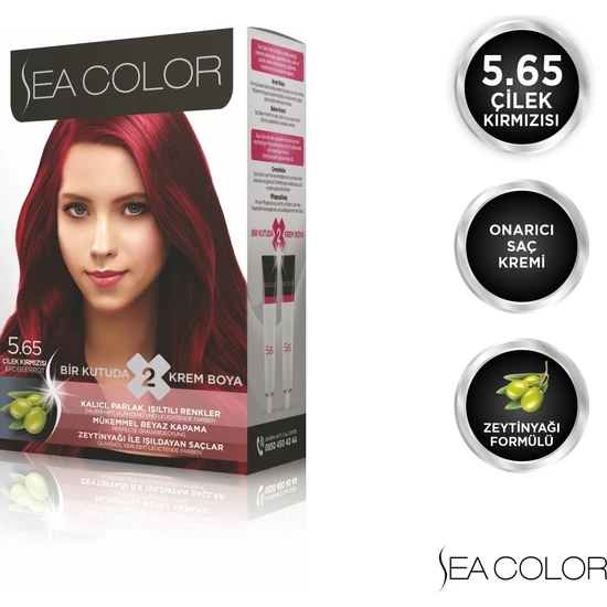 SEA COLOR 5.65 Çilek Kırmızısı Set Boya