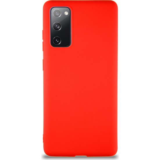 Case World Samsung Galaxy S20 Fe Kılıf Soft Premier Renkli Silikon Kapak - Kırmızı