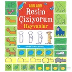 1001 Çiçek Kitaplar Adım Adım Resim Çiziyorum Hayvanlar Eğitici Boyama