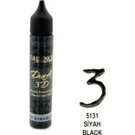 Cadence 3D Boyutlu Boncuk Boya Siyah Yüksek Parlaklıkta 25 ml Çabuk Kuruyan Su Bazlı