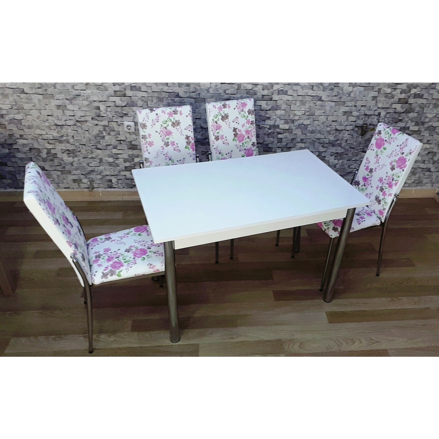 Kutuphome Masa Sandalye Takımı Gözde Pembe Çiçek Fiyatı