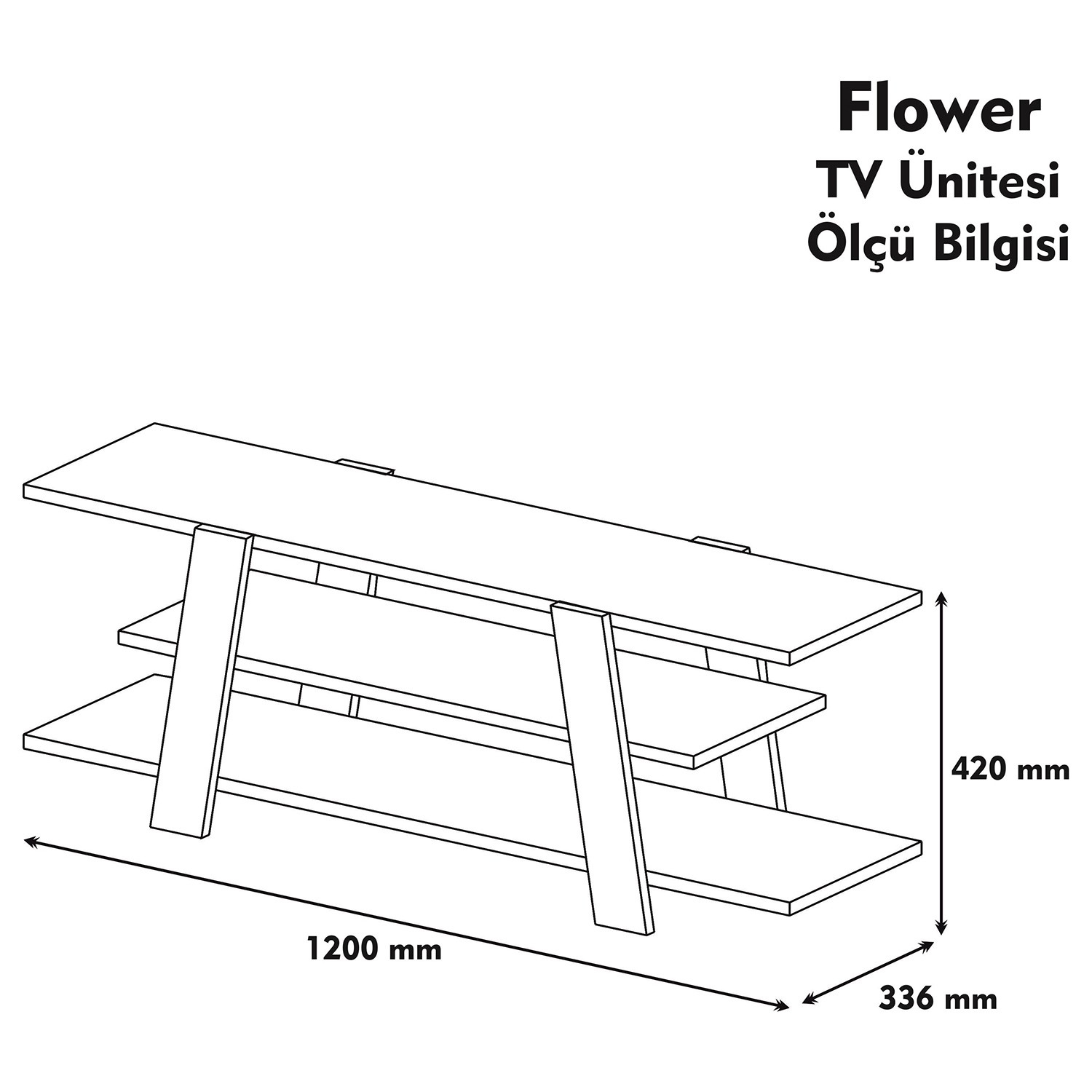 Variant Concept Flower Tv Ünitesi Ceviz Ekru Fiyatı