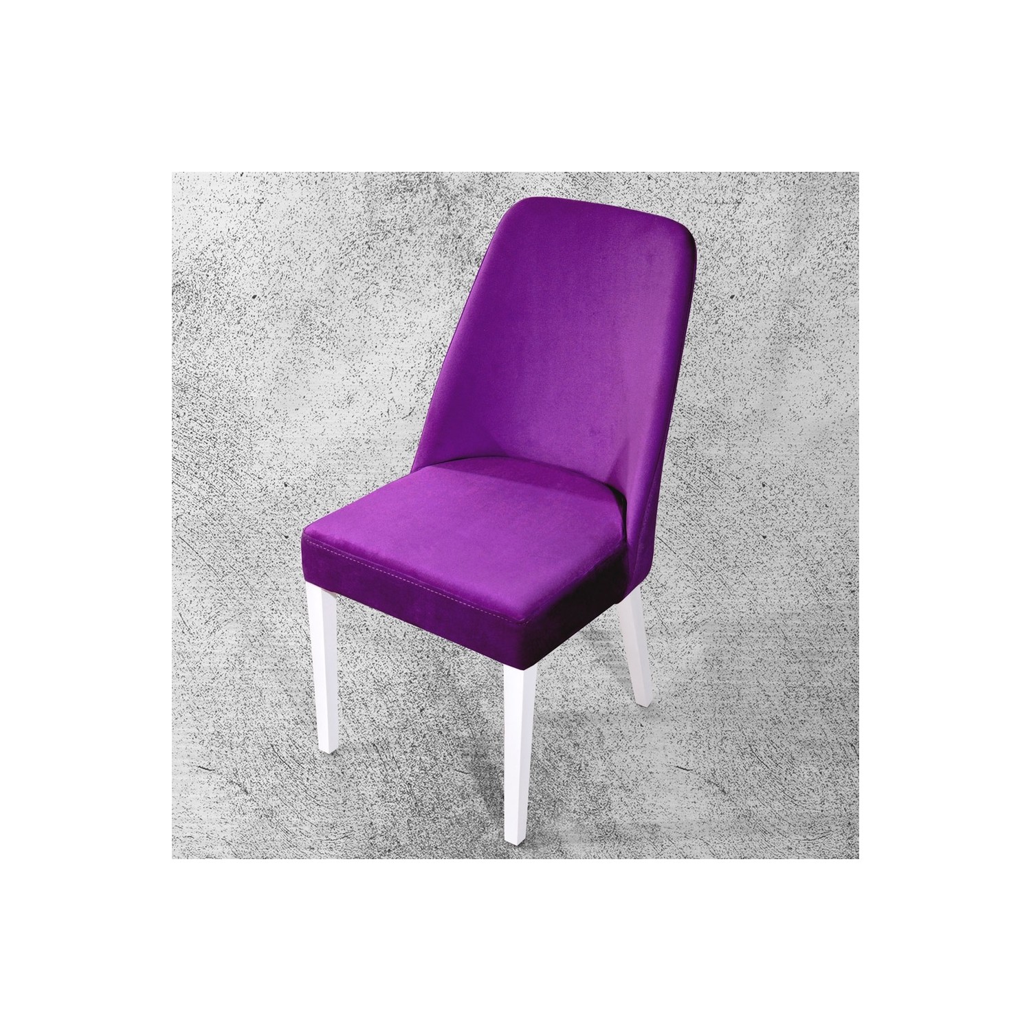 Hira Sandalye Düz Beyaz Ayaklı Mor Kavisli Sandalye Fiyatı