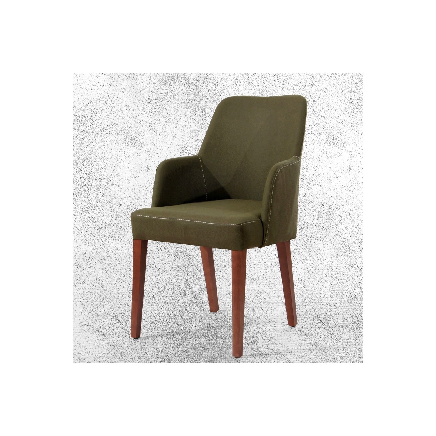 Hira Sandalye Düz Ceviz Ayaklı K.Yeşil Kollu Sandalye Fiyatı