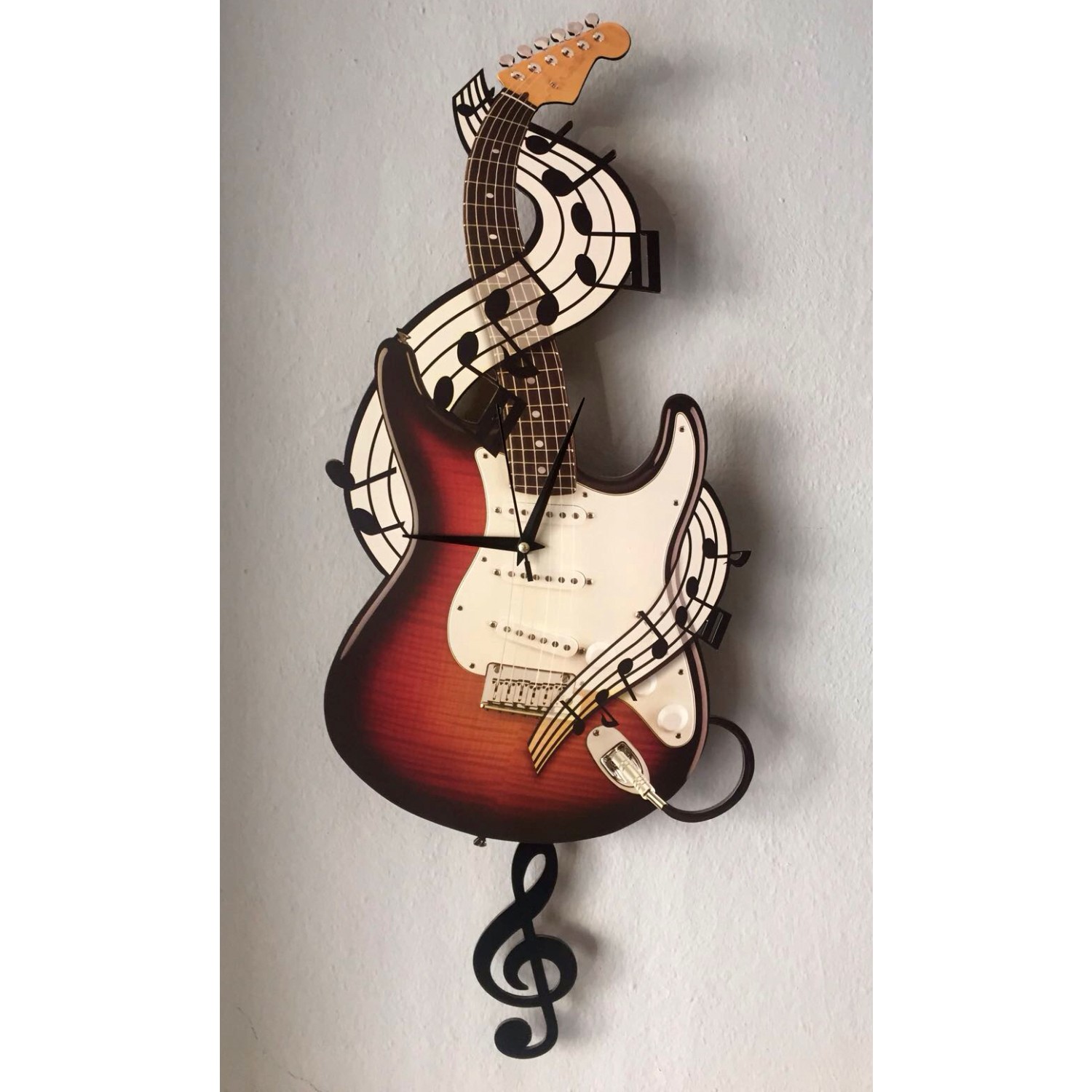 Markakanvas Gitar Sallanır Sarkaçlı Duvar Saati Fiyatı